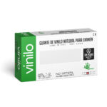 Guantes de examen de vinilo natural sin polvo c/100