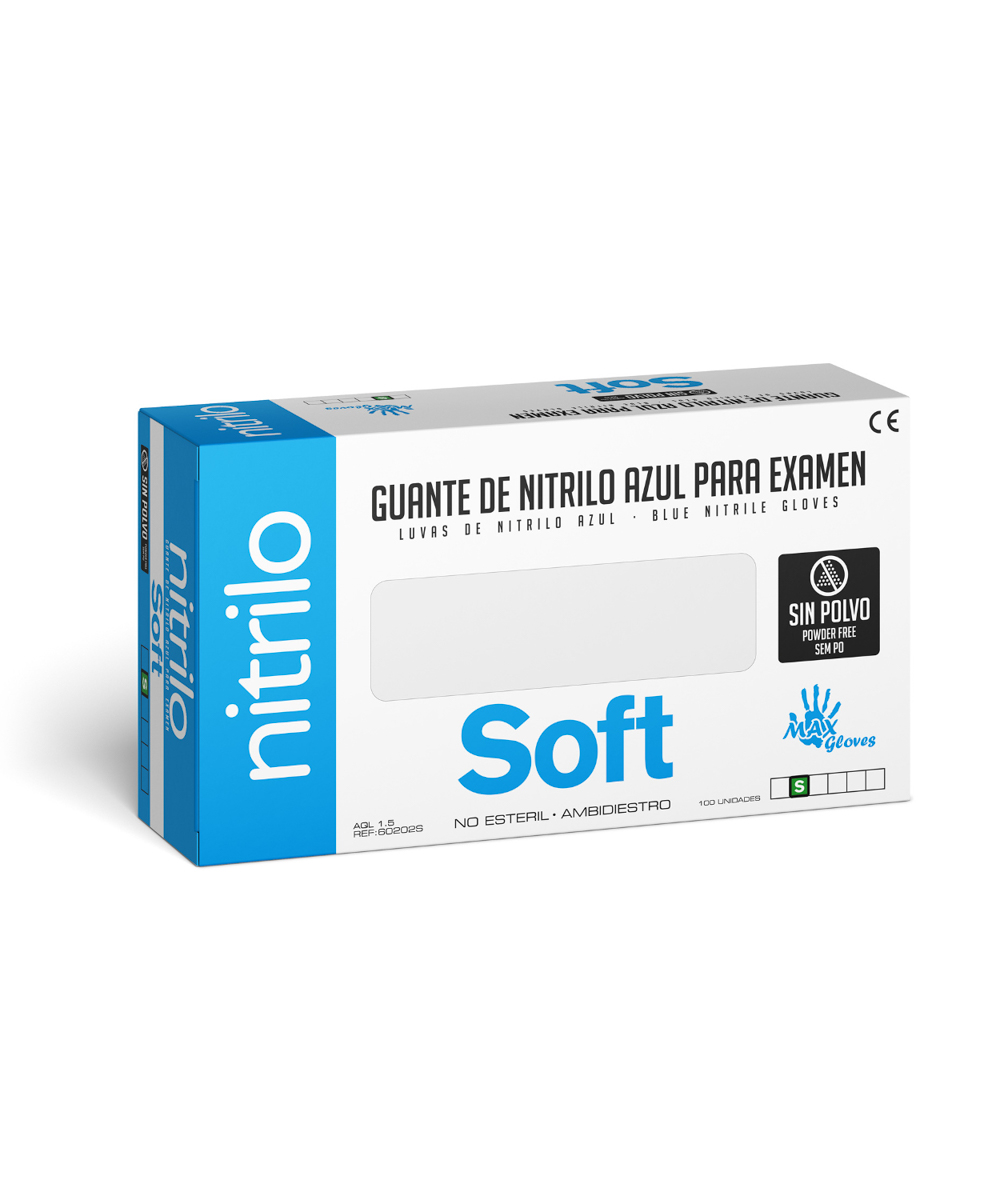 Smarty Mockup SOFT guantes de examen de nitrilo sin polvo 3.5gr c/100 - Imagen 1
