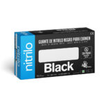 BLACK guantes de examen de nitrilo negro sin polvo c/100