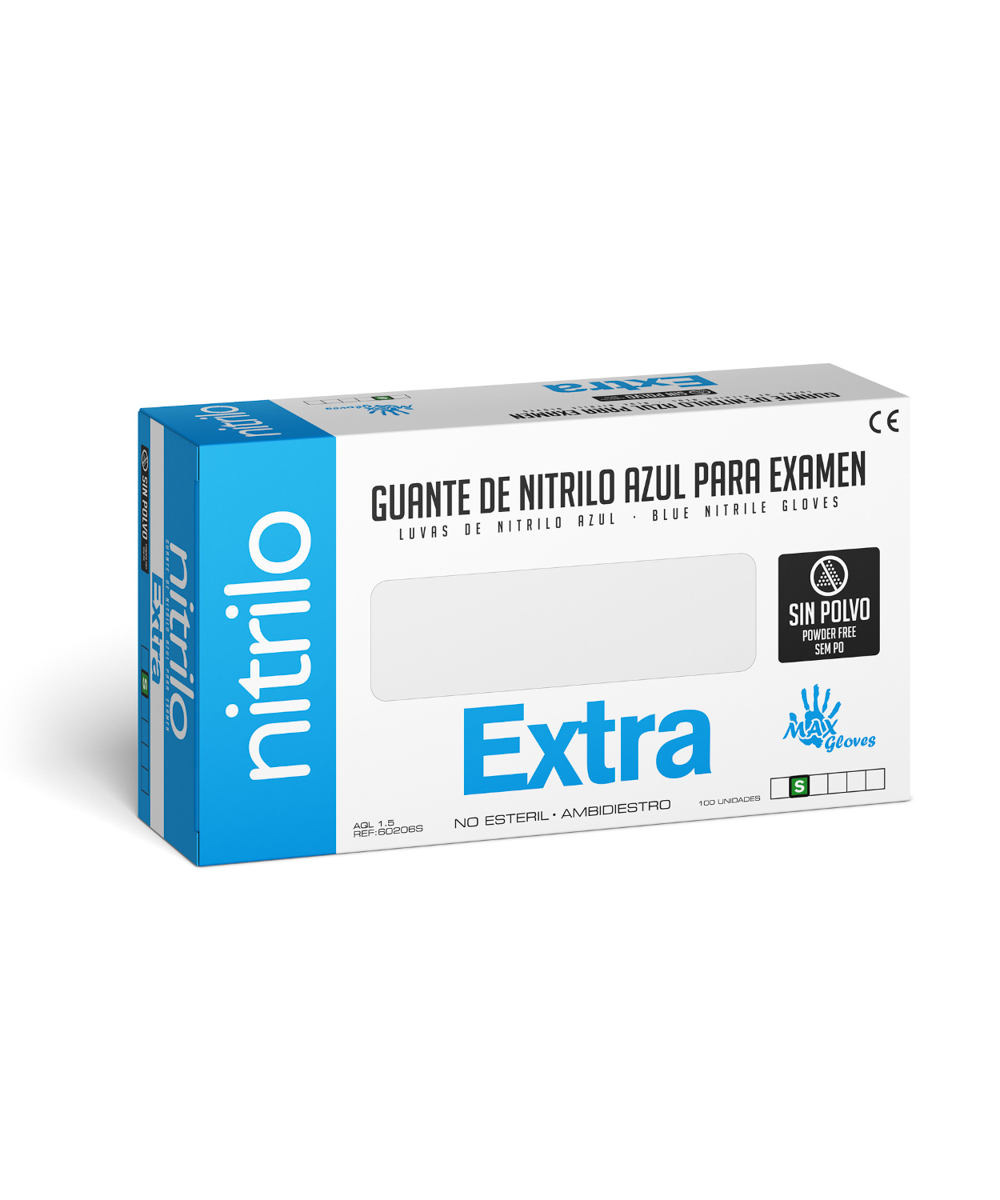 Smarty Mockup EXTRA guantes de examen de nitrilo azul sin polvo c/100 - Imagen 1