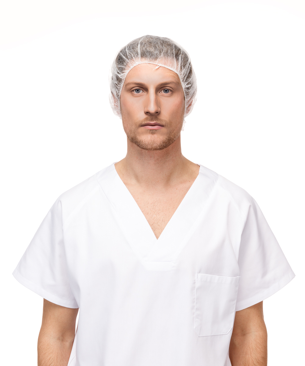 67410_01 Gorro redondo de polipropileno blanco 54cms p/100u - Imagen 1