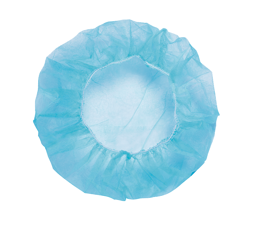 Gorro NATURCARE® enfermera circular elástico TST azul- pack de 100 unidades.