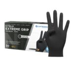 EXTREME GRIP guantes de nitrilo negro c/50
