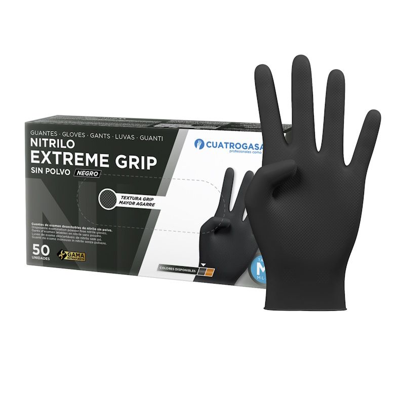 CU-GDNIT-NE-XGSP-M EXTREME GRIP guantes de nitrilo negro c/50 - Imagen 1