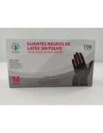 ALBA guantes de examen de látex negro sin polvo c/100 - Imagen 3