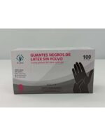 ALBA guantes de examen de látex negro sin polvo c/100 - Imagen 2