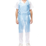 Delantal polietileno 40 micras g160 color azul p/100u