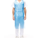 Delantal polietileno 65 micras g260 color azul p/50u
