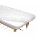 Funda desechable de plástico ajustable blanco 95 x 200cm individual